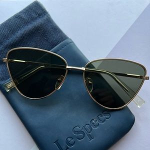 Le Specs Echo matte gold sunglasses